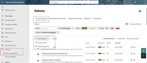 office 365 failed login attempts alert|Create Defender for Cloud Apps anomaly detection policies.